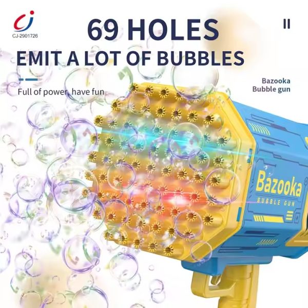 Automatic Bubble Blower Maker Gun Kids Toy Juquetes Bubble Gun Rocket Bazooka Launcher Bubble Machine Guns 69 - Image 4