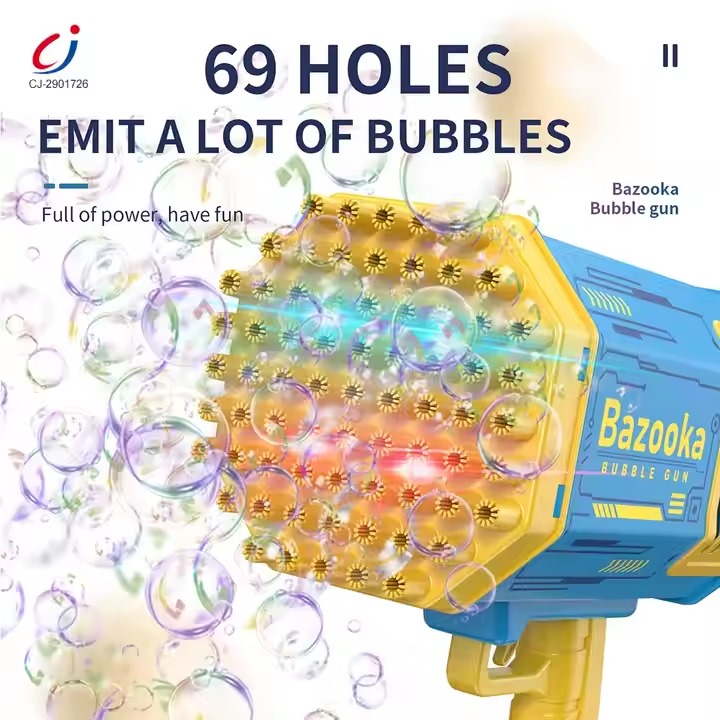Automatic Bubble Blower Maker Gun Kids Toy Juquetes Bubble Gun Rocket Bazooka Launcher Bubble Machine Guns 69 - Image 4