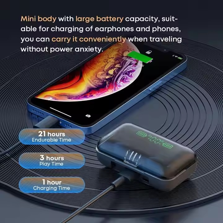 Original F9 Earphone 9D Hifi Stereo LED Display Waterproof in Ear Headphone Ecouteur Bluetooth 5.1 TWS F9 Wireless Earbuds F9-5 - Image 4