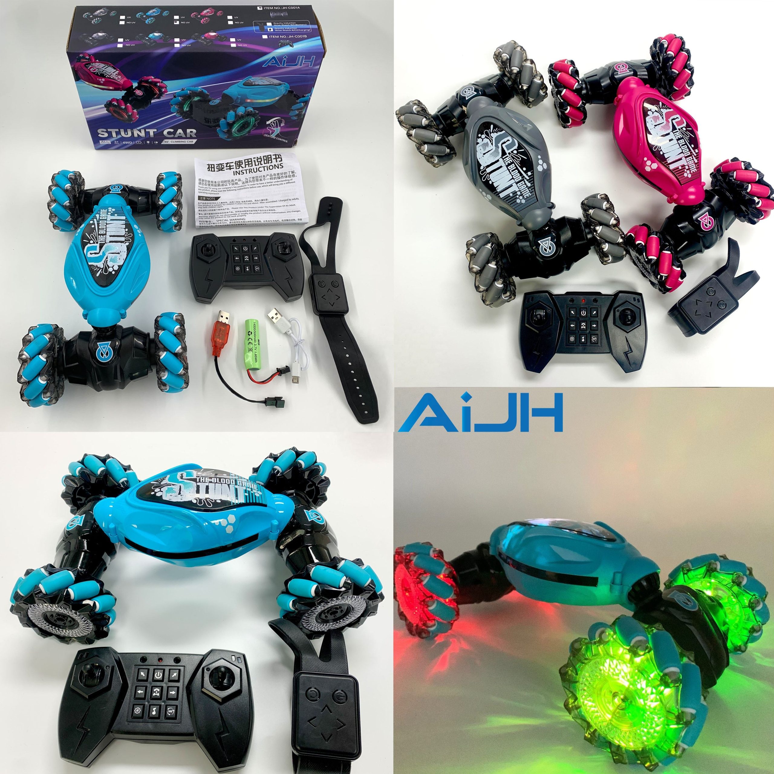 Remote Control Toy Rc Auto 3 Colors Gesture Sensing Rc Stunt Car Rotation 360 Remote Control Car - Image 2