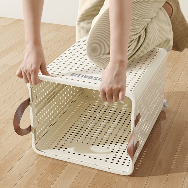 Laundry Baskets 60L Large Capacity Laundry Hamper Bathroom Breathable Laundry Basket With Universal Wheels - Image 3