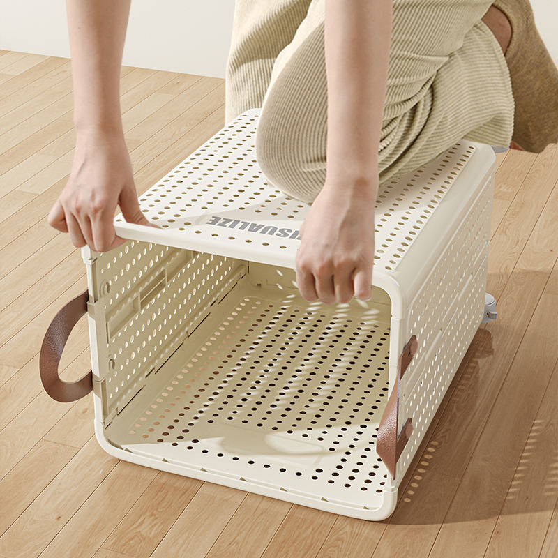 Laundry Baskets 60L Large Capacity Laundry Hamper Bathroom Breathable Laundry Basket With Universal Wheels - Image 3